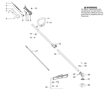 Handle And Controls Diagram and Parts List for 128LD (545192187)(2009-08) Husqvarna Trimmer