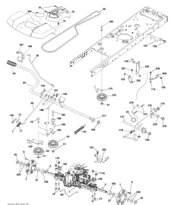 Drive Diagram and Parts List for LGT48DXL (96043026000)(2017-09) Husqvarna Lawn Tractor