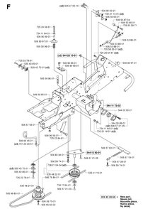 Chassis / Frame 2 Diagram and Parts List for R15-V2AWD (965080101)(2006-05) Husqvarna Lawn Tractor