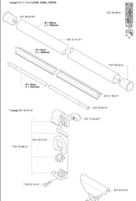 Shaft / 333r / 335rx 335 Fr Diagram and Parts List for 335FR 2008-09 Husqvarna Brush Cutter