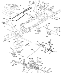 Drive Diagram and Parts List for YTH2042TD (96041005403)(2010-02) Husqvarna Lawn Mower