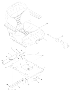 Seat Diagram and Parts List for IZ5223VAN (968999706)(2008-12) Husqvarna Lawn Mower
