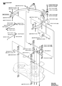 94cm Cutting Deck 2 Diagram and Parts List for PR18AWD (953536601)(2005-03) Husqvarna Lawn Mower