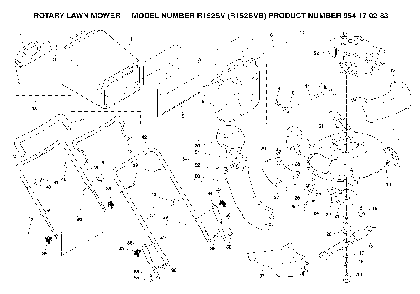 Frame And Engine Diagram and Parts List for R152SV (R152SVB, 954170233)(2004-10) Husqvarna Lawn Mower