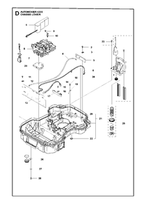 Chassis Lower Diagram and Parts List for 430X 2017-01 Husqvarna Lawn Mower