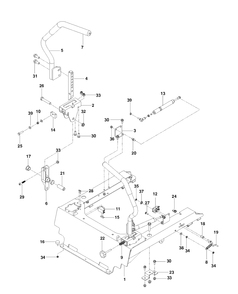 Steering Diagram and Parts List for P-ZT48CA (966663802)(2012-08) Husqvarna Lawn Mower
