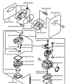 Part Location Diagram of 695000505 Husqvarna NUT M5
