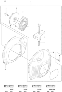 Starter (355) Diagram and Parts List for 355FXT 2008-07 Husqvarna Brush Cutter