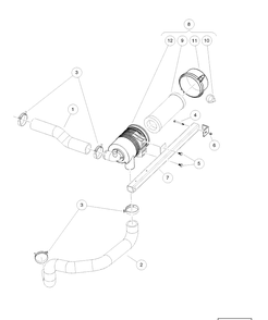 Intake Duct And Air Box Assembly Honda Gasoline Vehicles Diagram and Parts List for HUV4421GXP 2006-11 Husqvarna Lawn Tractor