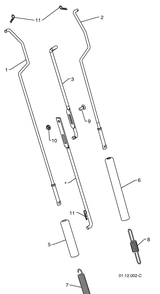 Handles - C Diagram and Parts List for 15530SBXLS (96193004001)(2009-06) Husqvarna Snow Blower