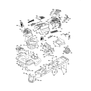 Chassis Diagram and Parts List for GT48XLSI 96043017700 Husqvarna Lawn Tractor