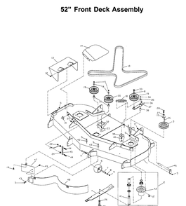 52 Inch/132cm Cutting Deck Diagram and Parts List for ZTH6125 (968999186)(2006-04) Husqvarna Lawn Mower