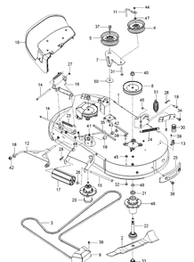 Mower Deck / Cutting Deck Diagram and Parts List for Z242F (96795380300)(2018-10) Husqvarna Lawn Mower