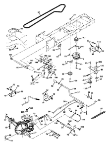 Drive Diagram and Parts List for YTH1542XP (954567253-G)(2003-03) Husqvarna Lawn Tractor