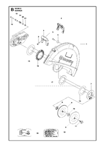 Guards Diagram and Parts List for K6500II 2016-06 Husqvarna Circular Saw