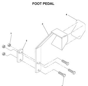 Pedals Diagram and Parts List for BZE7234D (033600000 and Up)(2005-02) Husqvarna Lawn Mower