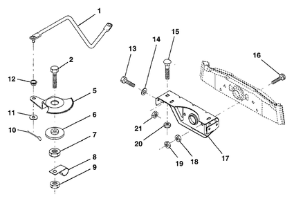 Sector Gear/Axle Support Diagram and Parts List for LR12 (954000752-A)(1994-05) Husqvarna Lawn Tractor