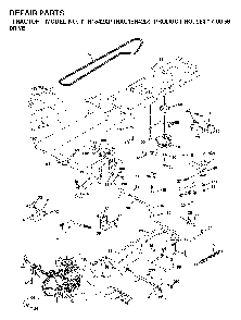 Drive Diagram and Parts List for YTH1542XP (HAU15H42D, 954170056)(2003-01) Husqvarna Lawn Tractor