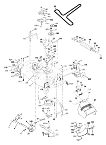 Mower Deck Diagram and Parts List for YTH1542XP (954567253-A)(2001-01) Husqvarna Lawn Tractor