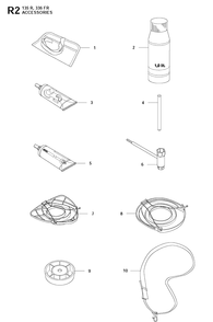 Accessories 2 Diagram and Parts List for 135R  Husqvarna Brush Cutter