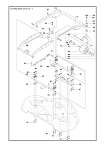 44-Inch/112cm Cutting Deck Diagram and Parts List for COMBI112 2019-01 Husqvarna Lawn Tractor Accessories
