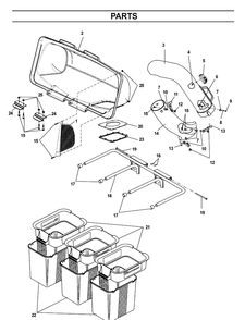 Bagger Diagram and Parts List for 968999377 2006-04 Husqvarna Lawn Tractor Accessories
