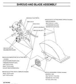 Blade Drive And Depth Control Diagram and Parts List for SG13 (968999239)(2005-12) Husqvarna Lawn Tractor Accessories