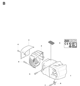 Cover Diagram and Parts List for 325HD60 (X-SERIES)(20081400001-20090400000) Husqvarna Hedge Trimmer