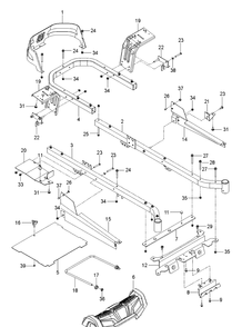 Frame Diagram and Parts List for Z254F (96795400200)(2018-04) Husqvarna Lawn Mower