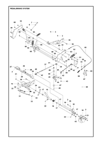 Pedals Diagram and Parts List for P525DX (967985401)(2021-02) Husqvarna Lawn Tractor
