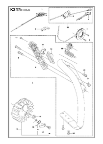 Handle Heated Diagram and Parts List for 550XP-XPG 2014-01 Husqvarna Chainsaw
