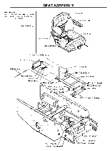 Seat Diagram and Parts List for BZ34C (968999316)(2006-04) Husqvarna Lawn Tractor