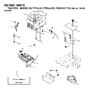 Engine Diagram and Parts List for YTH2548B (954571984)(2004-06) Husqvarna Lawn Tractor