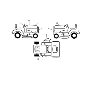 Decals Diagram and Parts List for 917280020  Husqvarna Lawn Tractor