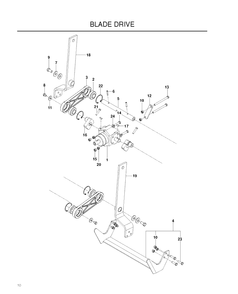Blade Drive And Depth Control Diagram and Parts List for SC18 (968999509)(2010-05) Husqvarna Lawn Tractor Accessories