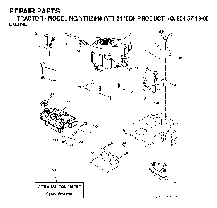 Engine Diagram and Parts List for YTH2148D (954571960)(2004-04) Husqvarna Lawn Tractor