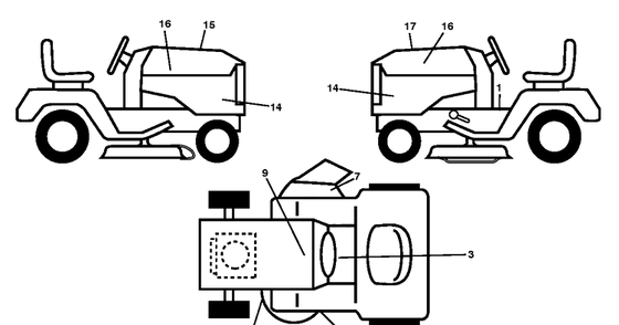 Decals Diagram and Parts List for YTH24K48 (96048005400)(2012-12) Husqvarna Lawn Tractor