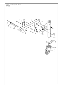 Frame Diagram and Parts List for ARWB580XV1  Husqvarna Lawn Tractor Accessories