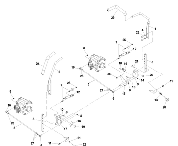 Motion Control Diagram and Parts List for BZ6127 (BAM)(2005-01) Husqvarna Lawn Mower