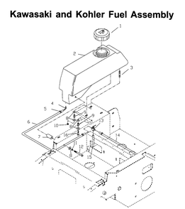 Fuel System Diagram and Parts List for ZTH6125 (968999186)(2006-04) Husqvarna Lawn Mower
