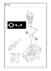 Short Block Diagram and Parts List for K1250ACTIVE 2010-02 Husqvarna Circular Saw