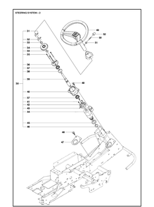 Steering 2 Diagram and Parts List for R422TS AWD Husqvarna Lawn Mower