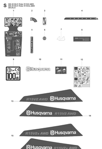 Part Location Diagram of 544834002 Husqvarna Label