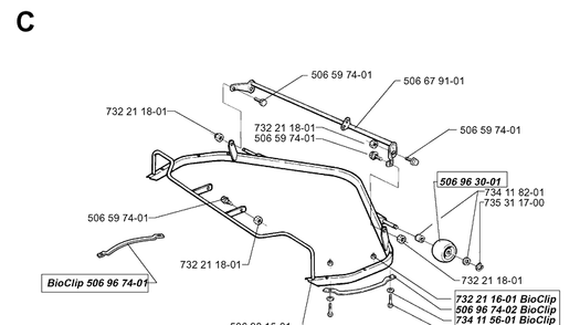 Cover Diagram and Parts List for RIDER970HST 1998-03 Husqvarna Lawn Mower