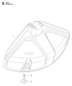 Accessories Diagram and Parts List for 233RJ 20090100001-20112700000 Husqvarna Brush Cutter