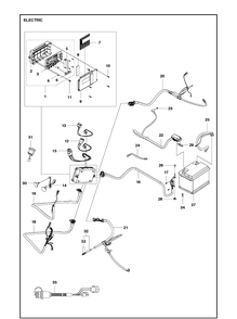 Electrical Diagram and Parts List for P525D (967602101)(2016) Husqvarna Lawn Mower