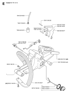 Fuel Tank Diagram and Parts List for 55 20070500001-Current Husqvarna Chainsaw