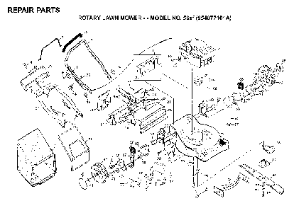 Repair Parts Diagram and Parts List for 56SF (954077101, 532702511)(1995-10) Husqvarna Lawn Mower
