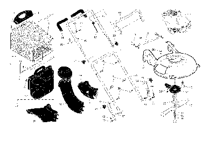 Handle And Engine Diagram and Parts List for R152SVSW (96141006407)(2010-12) Husqvarna Lawn Mower