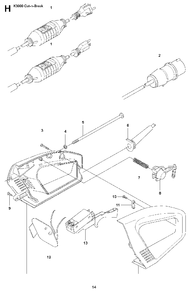 Electrical Diagram and Parts List for K3000CUT-N-BREAK 2008-05 Husqvarna Circular Saw